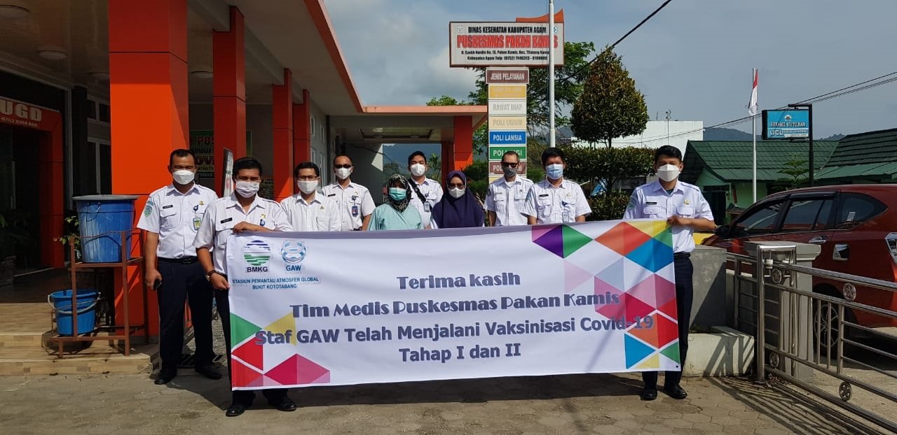 Pelaksanaan Vaksinasi Covid-19 di Lingkungan GAW Bukit Kototabang
